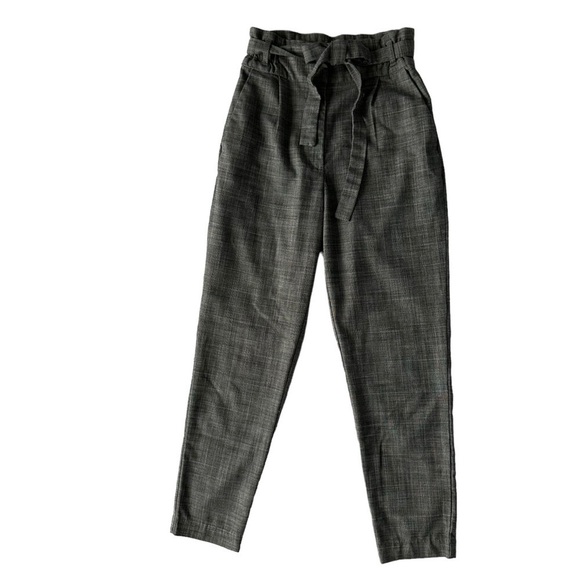 Dynamite Pants - DYNAMITE  BELTED & PLAID DRESS PANTS - SIZE US XS